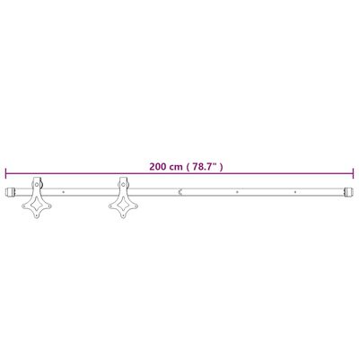 vidaXL Schuifdeur met beslag 80x210 cm massief grenenhout