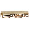 vidaXL Buiten bankenset 8 pcs Natuurlijk en Beige Massief Acaciahout