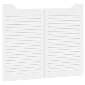 vidaXL Schuifdeuren 2 st 80 x 50 cm Massief grenenhout Wit