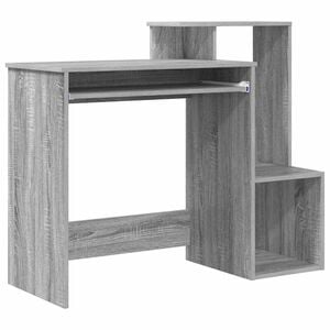 vidaXL Bureau Grijs Sonoma 106 x 41 x 88.5 cm Bewerkt hout
