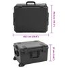 vidaXL Flightcase draagbaar 62,5x49,5x37 cm PP zwart