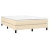 vidaXL Boxspring bed stof cr&egrave;mekleurig 140x200 cm