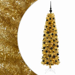 vidaXL Kunst Slimme Kerstboom met Ballen 180 cm 300 LED's Warmwit