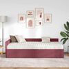 vidaXL Hoekbedframe met Matras Anders met hoofdeinde 2 pcs Rood Stof