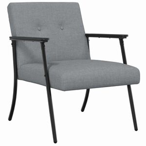 vidaXL Fauteuil Lichtgrijs Stof