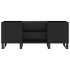 vidaXL Platenkast 121x38x48 cm bewerkt hout zwart
