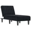 vidaXL Chaise longue fluweel zwart