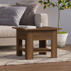 vidaXL Salontafel 55x55x42 cm spaanplaat bruin eikenkleur
