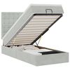 vidaXL Ottoman bed met matrassen 90x200cm fluweel lichtgrijs