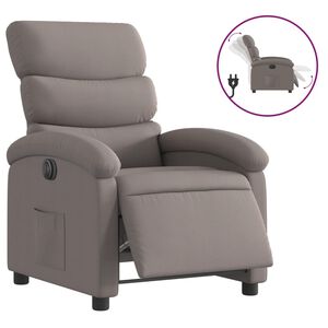 vidaXL Fauteuil verstelbaar elektrisch stof taupe
