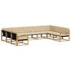 vidaXL Buiten bankenset 9 st Wit en Beige