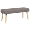 vidaXL Kanaal-geplooide bank Taupe 110 x 40 x 46 cm Stof
