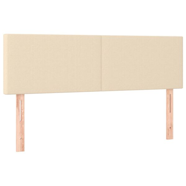 vidaXL Hoofdborden 144x5x78/88 cm stof cr&egrave;mekleurig