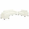 vidaXL Bankstel 3 pcs Cr&egrave;me 221 x 80 x 80 cm Fluweel
