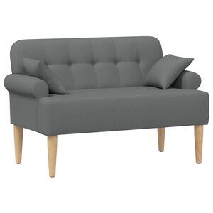 vidaXL Loungebank met knopencomfort Donkergrijs 120 x 65 x 79 cm Stof