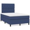 vidaXL Boxspring met matras stof blauw 120x200 cm