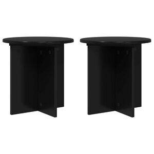 vidaXL Plantenstandaard 2 st Zwart 40 x 40 x 40 cm Bewerkt hout