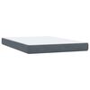 vidaXL Boxspring met matras en LED fluweel donkergrijs 160x220 cm