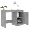 vidaXL Bureau 100x50x76 cm bewerkt hout betongrijs