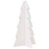 vidaXL Kerstdecoratie kerstboom 69,5 cm massief grenenhout wit
