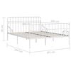 vidaXL Bedframe met lattenbodem metaal wit 200x200 cm