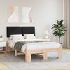 vidaXL Bedframe met Gevoerd Hoofdgedeelte Zwart 120 x 200 cm