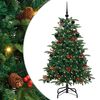 vidaXL Kunstkerstboom Groen 150 cm PVC en Metaal en Plastic