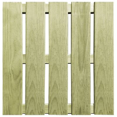 vidaXL 18 st Terrastegels 50x50 cm hout groen