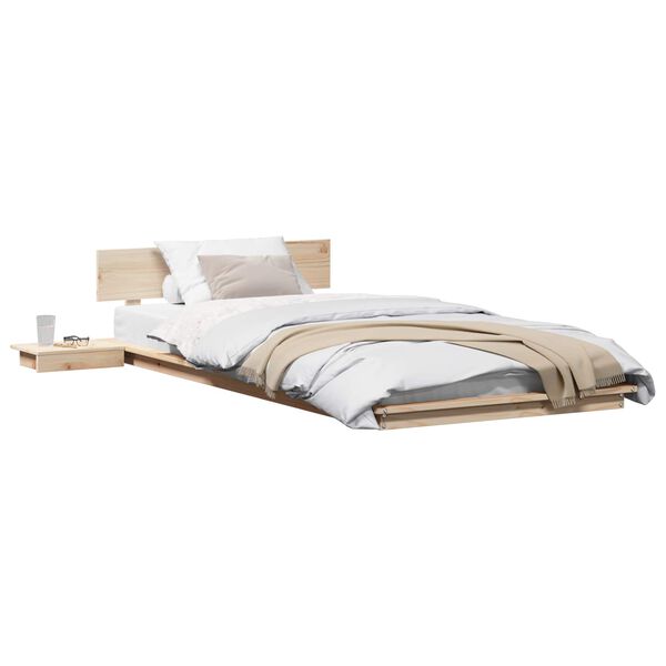 vidaXL Bedframe Bruin 75 x 190 cm Hout