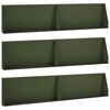 vidaXL Keerwand 6 st 100 x 12 x 30 cm Staal Olijfgroen