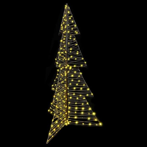 vidaXL Kerstboom met 240 LED Warmwit 180 cm Rattan