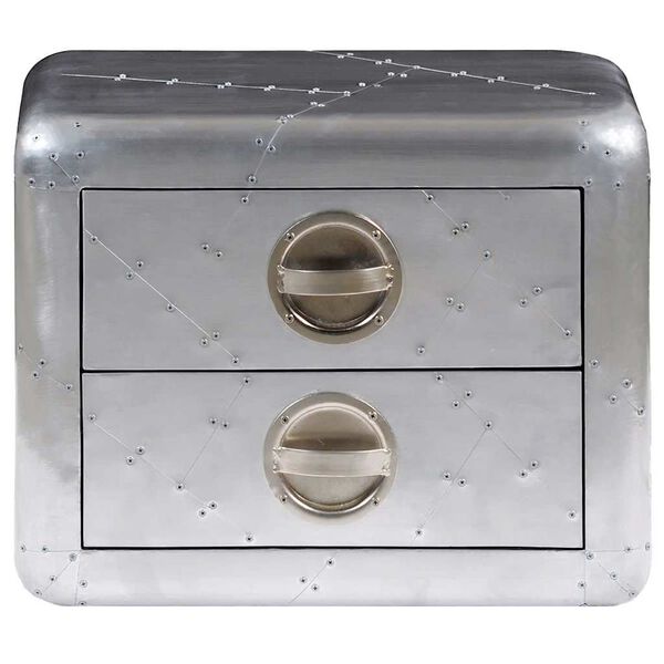 vidaXL Bijzettafel met 2 lades in vintage luchtvaartstijl