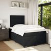 vidaXL Boxspring met matras fluweel zwart 120x200 cm