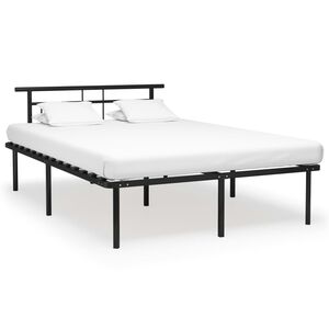 vidaXL Bedframe metaal zwart 160x200 cm