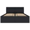 vidaXL Bedframe met opslag hydraulisch LED kunstleer zwart 140x200 cm