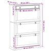 vidaXL Schoenenkast Corona 99x32x138 cm massief grenenhout