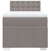 vidaXL Boxspring met matras stof taupe 80x200 cm