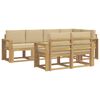 vidaXL Buiten bankenset 7 st Wit en Beige Polyester