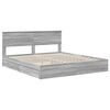 vidaXL Opslag bed met lade Grijs Sonoma 180 x 200 cm Bewerkt hout