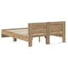vidaXL Bedframe met hoofdeinde Artisan Eiken 160 x 200 cm Bewerkt hout