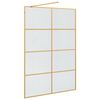 vidaXL Inloop Douche Wand Goud 140 x 195 cm gehard glas