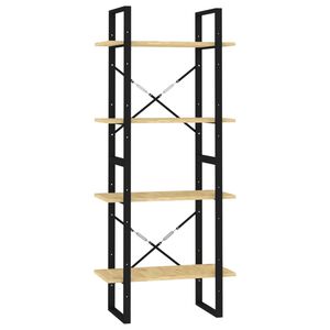 vidaXL Boekenkast met 4 schappen 60x30x140 cm massief grenenhout