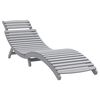 vidaXL Ligbed 184x55x64 cm massief acaciahout grijs
