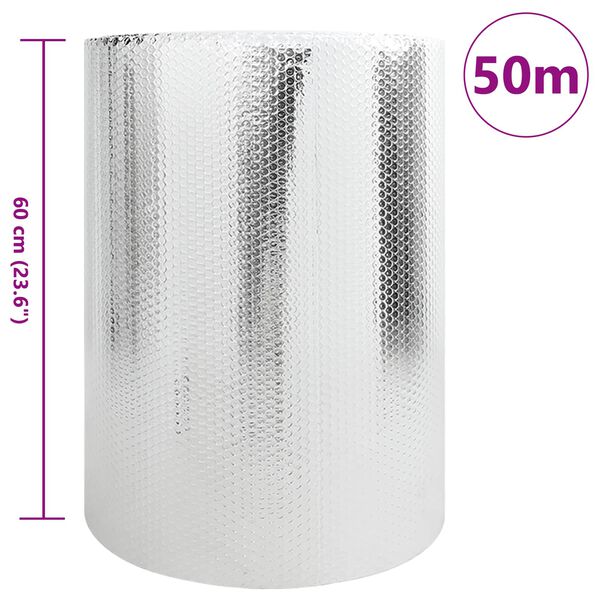 vidaXL Radiatorfolie Zilver 50 x 0,6 m Polyetheen