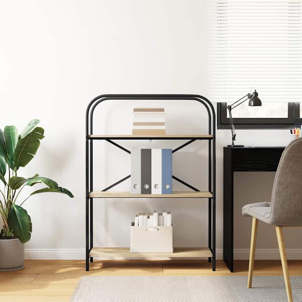 vidaXL Boekenkast Sonoma Eiken 80 x 30 x 109 cm Bewerkt hout