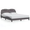 vidaXL Bedframe "Viana" zonder matras kunstleer grijs 160x200 cm