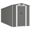 vidaXL Tuinschuur 192x523x223 cm gegalvaniseerd staal lichtgrijs