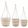 vidaXL 3 st Natuurlijk, Wit en Beige &Oslash;26 x 19 cm 100% Zeegras
