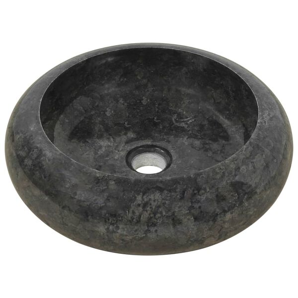 vidaXL Gootsteen 40x12 cm marmer zwart