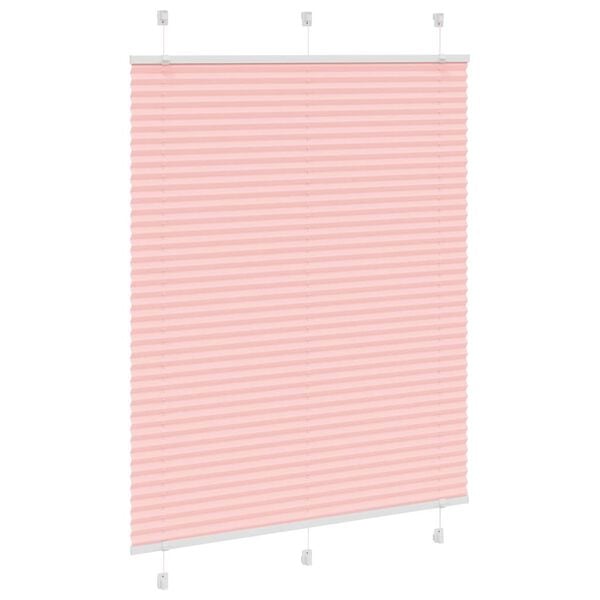 vidaXL Plissé rolgordijn 105x100cm stofbreedte 104,4cm polyester roze